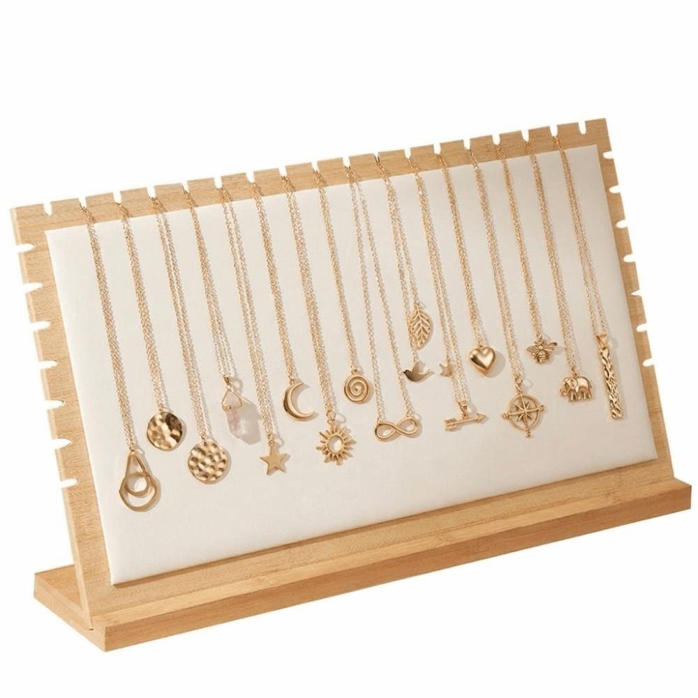 Solid Wooden Jewelry Display Stand Multi-Functional Jewelry Display Frame Necklace Display