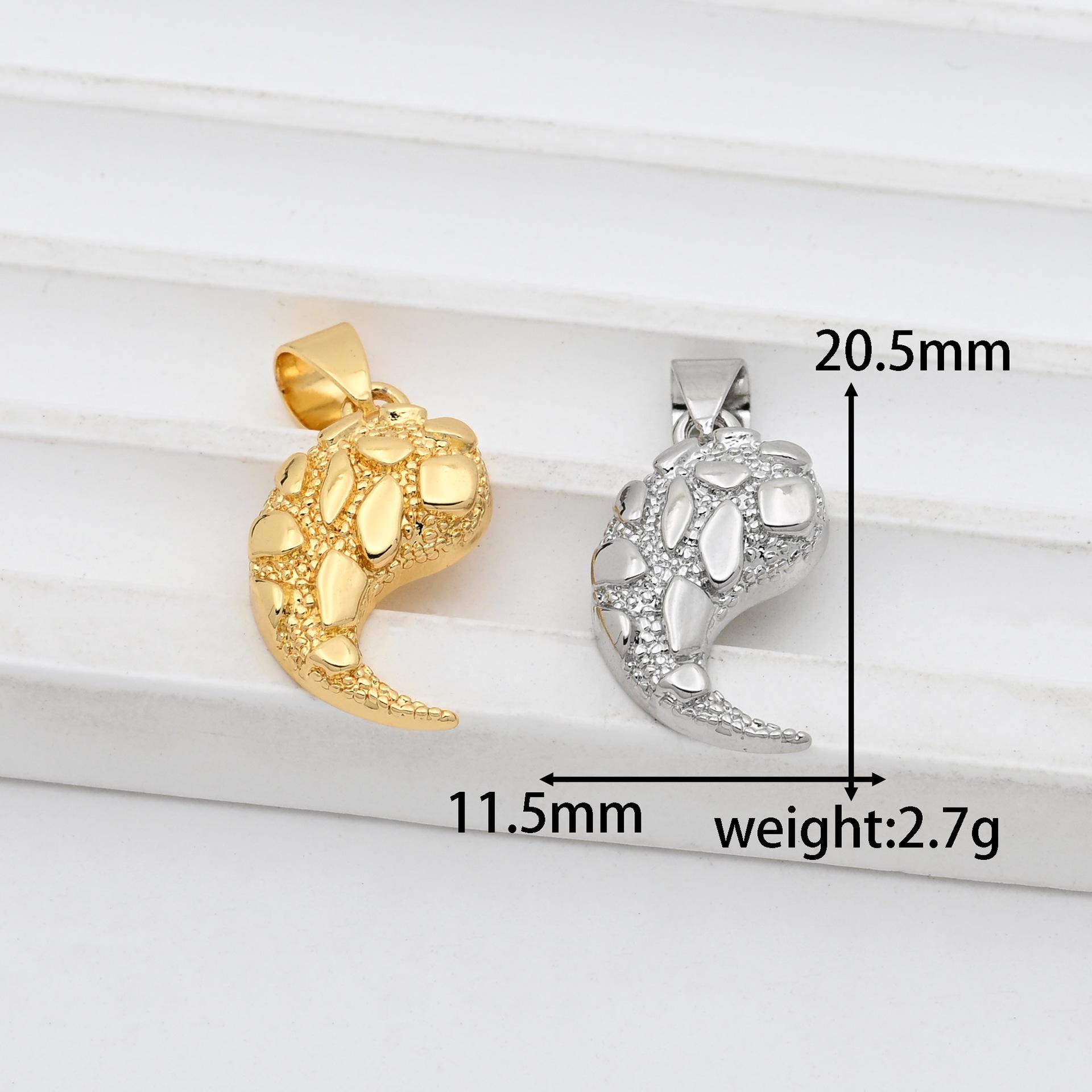 18K Gold-Plated Moon Pendant Palm Necklace with Copper Clavicle Chain Pendant only