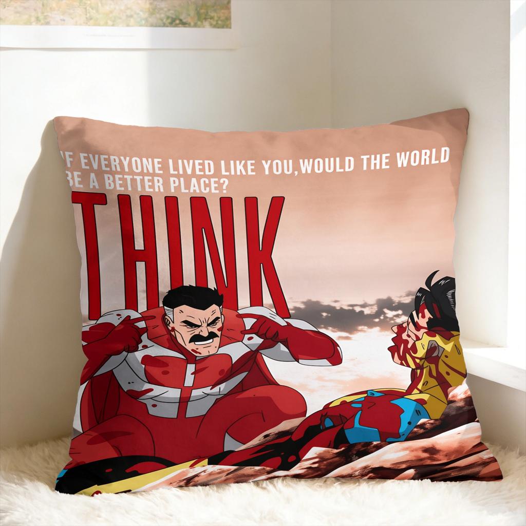 Comic I-Invincible Hero Pillowcases Novelty Pillow Case For Sofa Car Home Decor Print Pillow Cover
