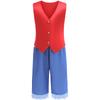 Cosplay Film One Piece Luffy Stesso Ragazzo Due Pezzi Halloween Cosplay Set Due Pezzi