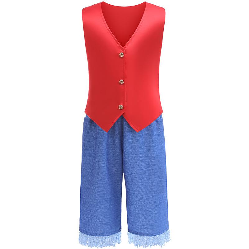 Cosplay Film One Piece Luffy Stesso Ragazzo Due Pezzi Halloween Cosplay Set Due Pezzi