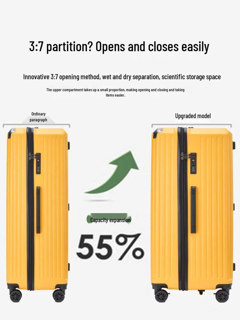 Extra Large Antibacterial 5-Wheel Trolley Suitcase with Combo Lock