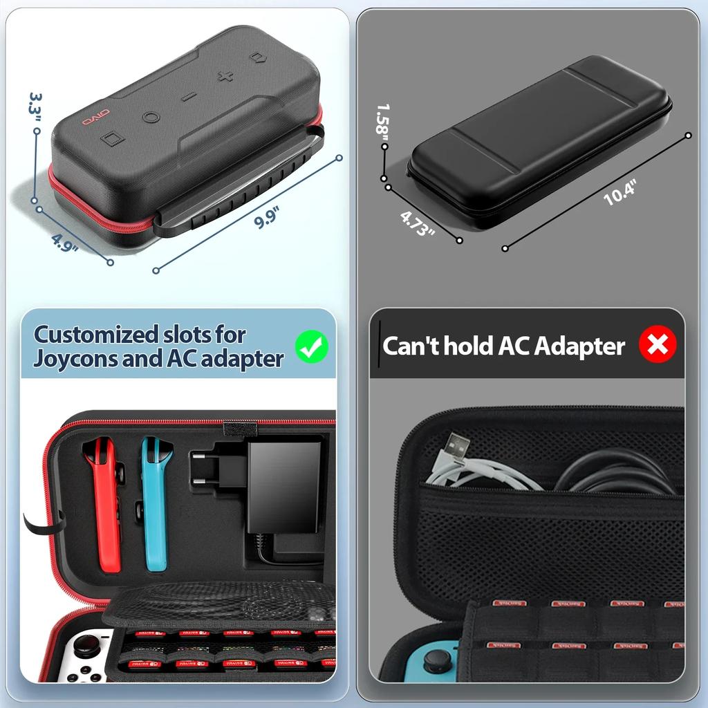 Nintend Switch OLED Case Cover Storage Bag Portable Travel Hard Case Handheld Carrying Waterproof Nintend Switch Accessories