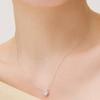 Tirr Lirr Tulip Half Moon Mix Silver-White Necklace TNSSVW14002M