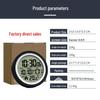 Punch-Free Self-Adhesive LCD Wall Clock: High-Definition Digital Display for Bathroom & Kitchen