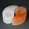Selenite Candle Holder Yin Yang