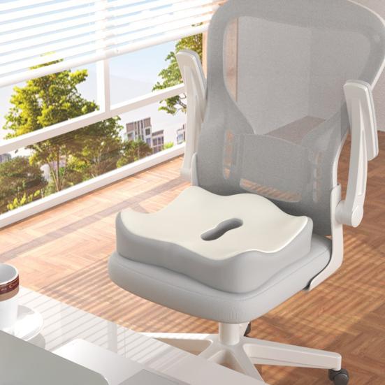 Ergonomic Seat Cushion Long Hours Sitting Memory Foam Butt Cushion Sciatica Relief Cushion for Tailbone Back Pain Relief Office Workers Car Drivers
