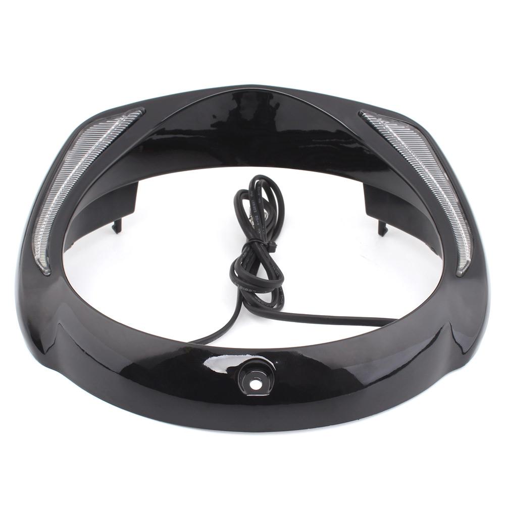 For Electra Glide Ultra Limited Low FLHTKL 2015-2019 Motorcycle Accessories 7-Inch LED Headlight Bezel Chrome/Black ABS Plastic
