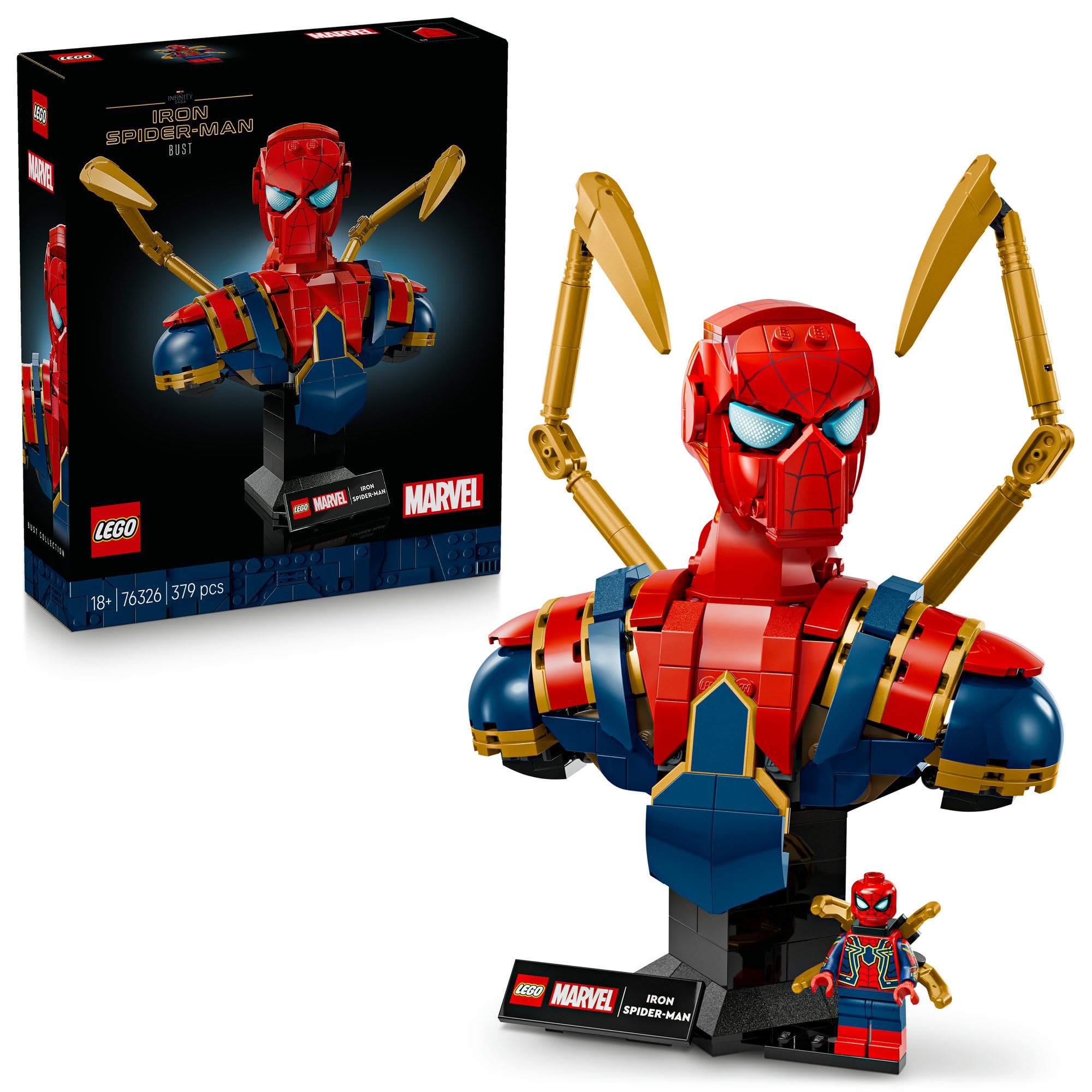 

LEGO Marvel Iron Spider-Man Bust Toy, Birthday Gift, Block, Men s/Women s, Marvel Goods, Figure, Fighting Robot, 76326