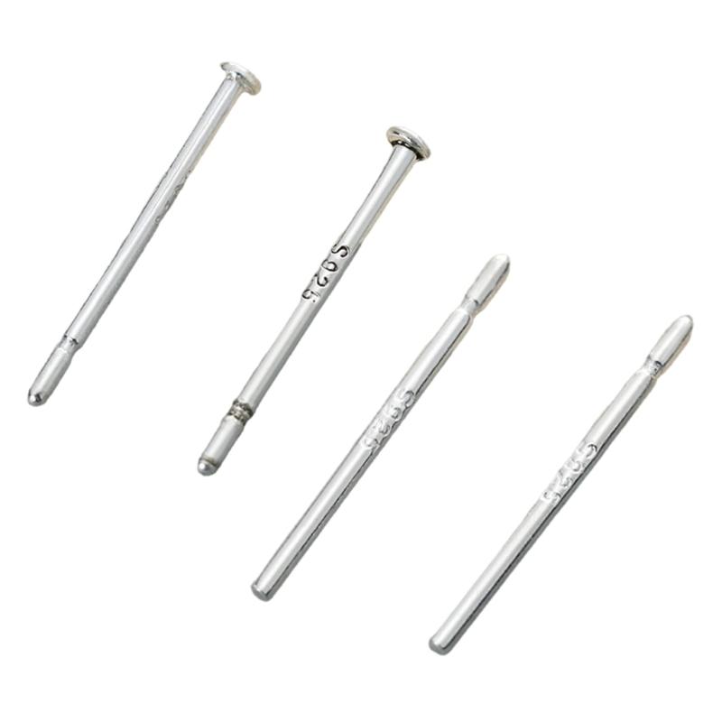 10 Pares de Agujas para Piercing de Oreja Hipoalergénicas Pendientes de Botón para Oreja Tono Plateado para Usuarios Primerizos Unisex Accesorios de Pines para Oreja