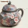 161ml Gold Plum Blossom Pear-shaped Teapot Zen Tea Infuser Pot Household Tea Making Kettle With Ball Hole Puer Cafes Decoration
