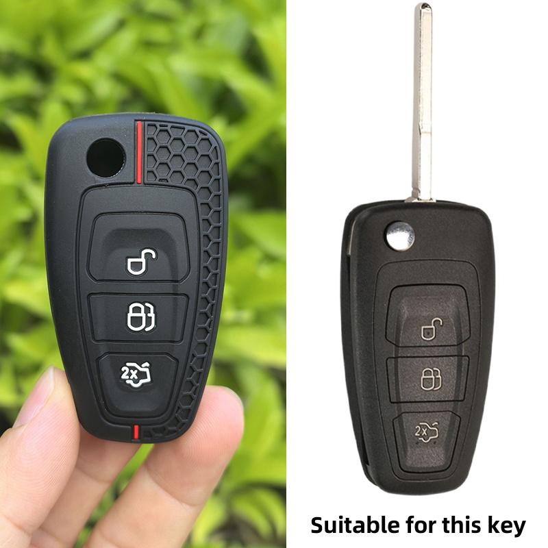 Silicone  Key Protection For Ford Ranger C-Max S-Max Focus Galaxy Mondeo Transit Tourneo Custom Car Key Case Cover Holder
