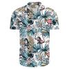Camisa Hawaiana de Manga Corta para Hombre Estampado de Vacaciones en la Playa 100% Poliéster