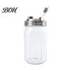 Outdoor Picnic Jar Lids Stainless Steel Mason Lids, Leak-Proof Wide Mouth Canning with Protein Shake Silicone Seal, Reusable Metal Drinking