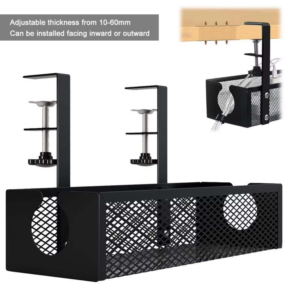 Adjustable Thickness Desk Cable Organizer Under Desk Cord Organizer  Kitchen Storage