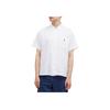 Polo Ralph Lauren Logo Embroidered Pointed Collar Single-Breasted Short Sleeve Shirt Men Shirts White 710934654-001