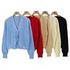 Lace Up Cardigan Knitted Jacket for Women Spring Loose and Versatile Gentle Style Sweater