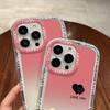 Black love applies to iPhone17ProMax mobile phone case 14 Apple 13 transparent 12/15 all-inclusive fine hole 16