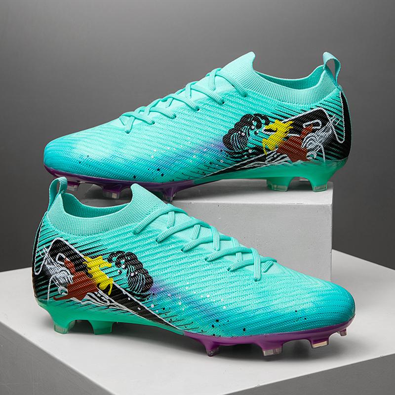 Neue Herren Fußballschuhe Rutschfeste Trainingsschuhe Fußballschuhe Spiel Ultraleichte Fußballschuhe FG Lange Stollen Outdoor Dropshipping