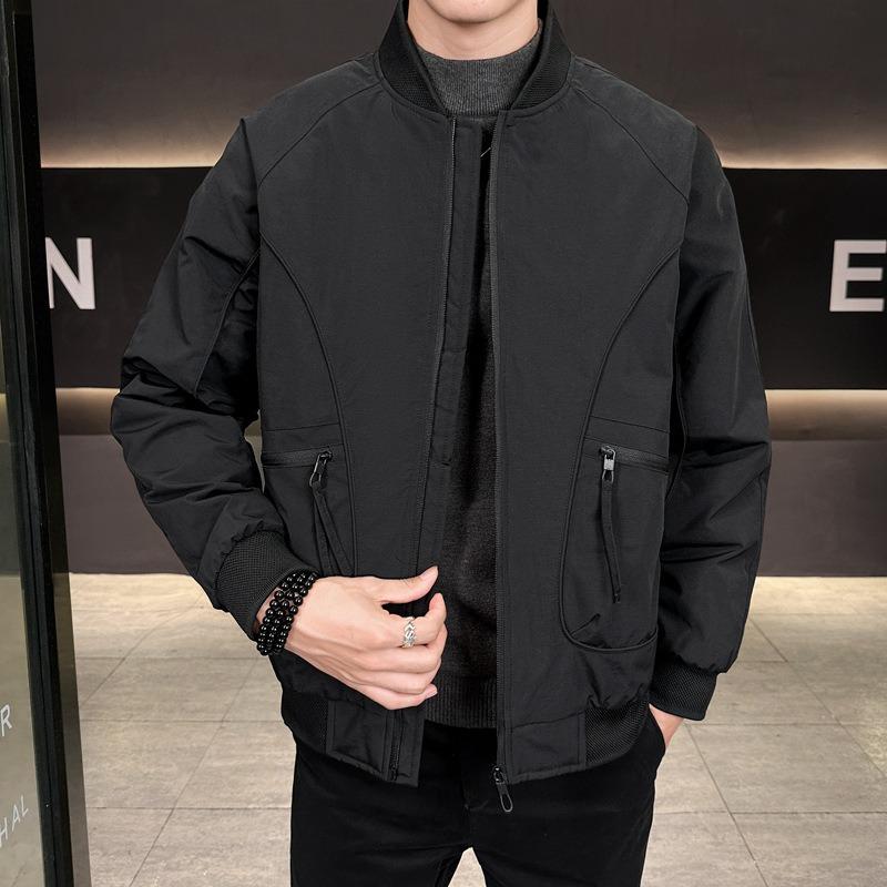 Down Jacket% White Duck Down Men's Winter Anti-wrinkle Flying Baseball Collar Jacket Men's Cold-resistant Jacket