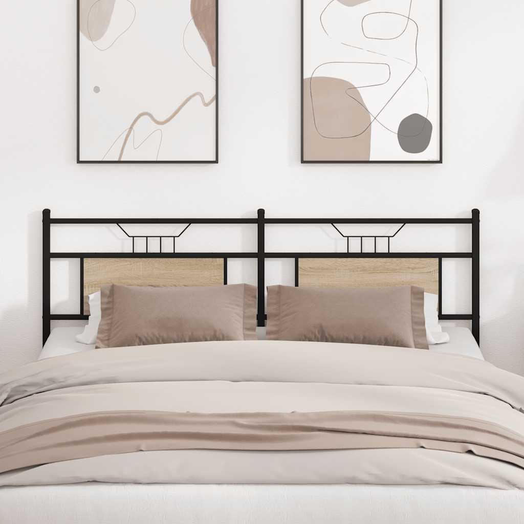 Replacement Headboard in Sonoma Oak 160 cm Particleboard and Steel