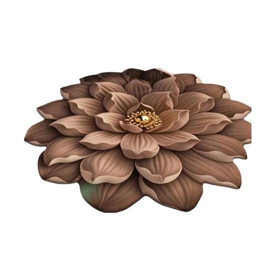 Yousheng Floor Mat Large Size Non-Slip Floral Plush Rug with 3D Visual Effect Easy Maintenance Floor Rug Living Room Bathroom Kitchen Decor