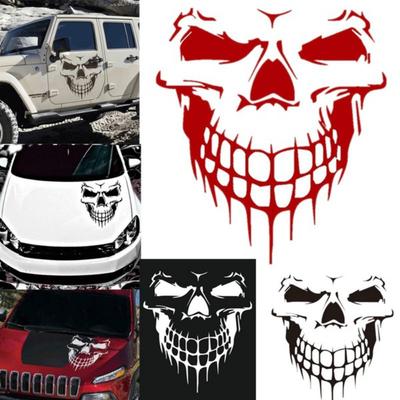 Araba sticker yansıtıcı kafatası çıkarılabilir su geçirmez dekor