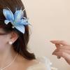 High-End Forest Style Lily Flower Hair Clip - Aesthetic Simulation Shark Grip for Women