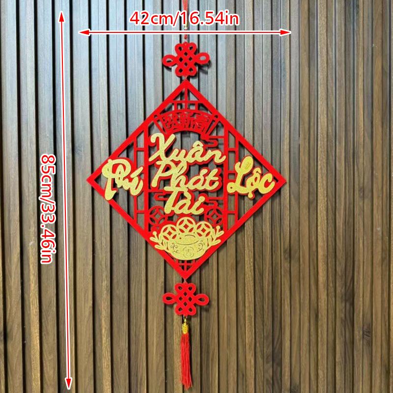 1PC Tassel Design Scene Setting Blessing Pattern Auspicious Pendant Home Decor Exquisite Various Styles