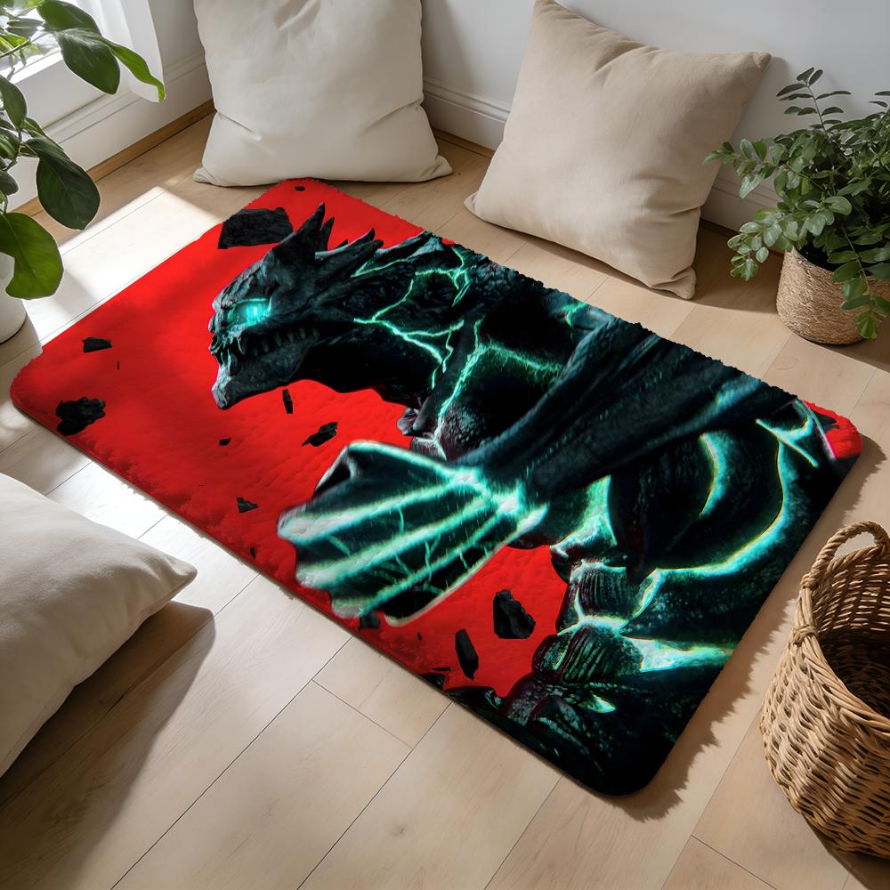 Hot Anime KKaiju Hachigou Floor Mat Soft Flannel Absorbent Mat Non-Slip Rug Home Bedroom Bathroom