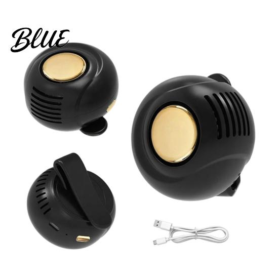 Wearable Fan for Outdoors Portable Silent Mini Bladeless Electric 3-Level Adjustable Wind Clip-On Shirt Waist Bag Hands-Free Cooling Device
