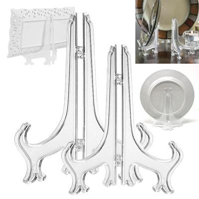 Transparent Plastic Decorative Bracket Folding Ornamental Frame Crafts Bracket