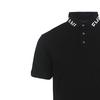 Emporio Armani SS23 Color Block Letter Logo Short Sleeve Polo Shirt Men tops Black 3R1FG41JTKZ0078