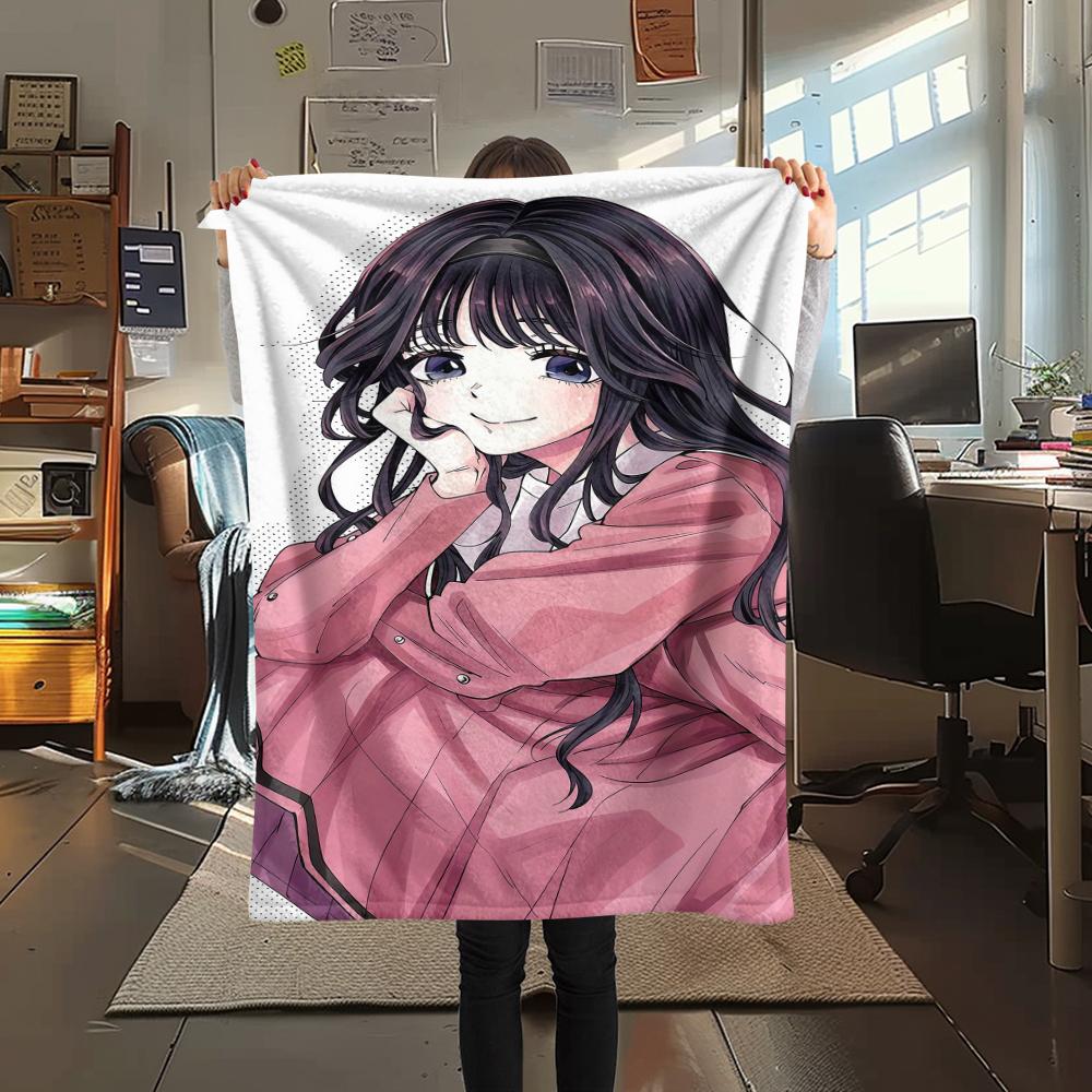 1PC The Fragrant Flower Blooms Print Flannel Blanket, High quality All Seasons, Home Decor, Warmth and Comfort, Perfect for Christmas Gifts