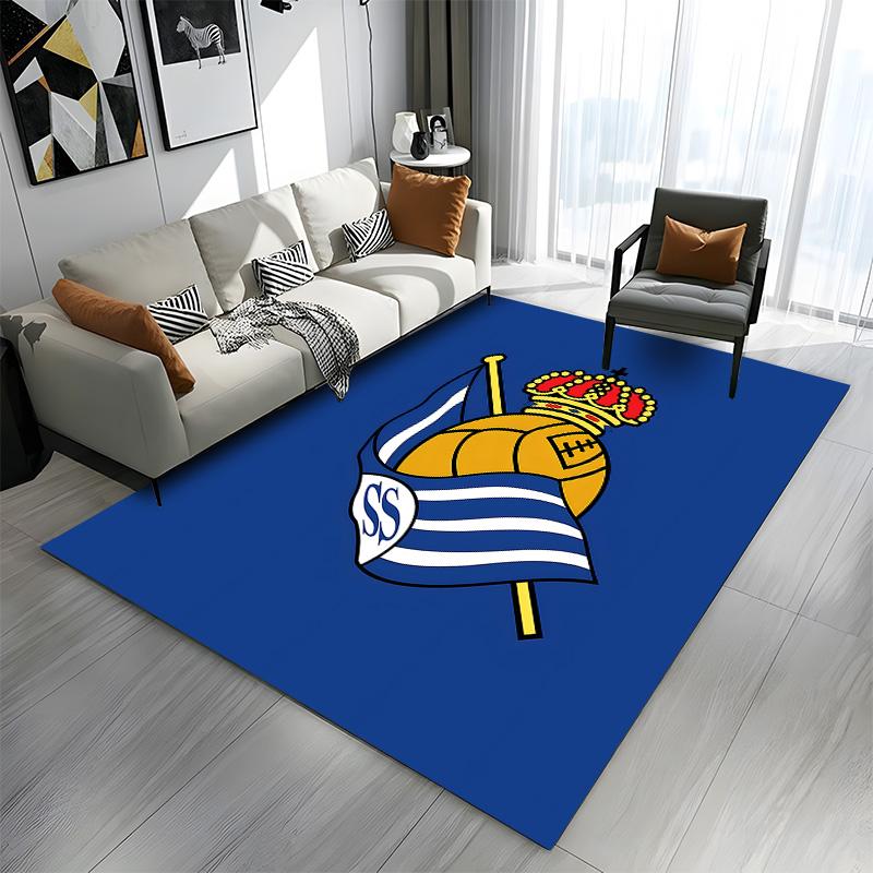 Golden Crown and Striped Flag Logo Patterned carpet a non slip rug suitable for all seasons and any setting, gift