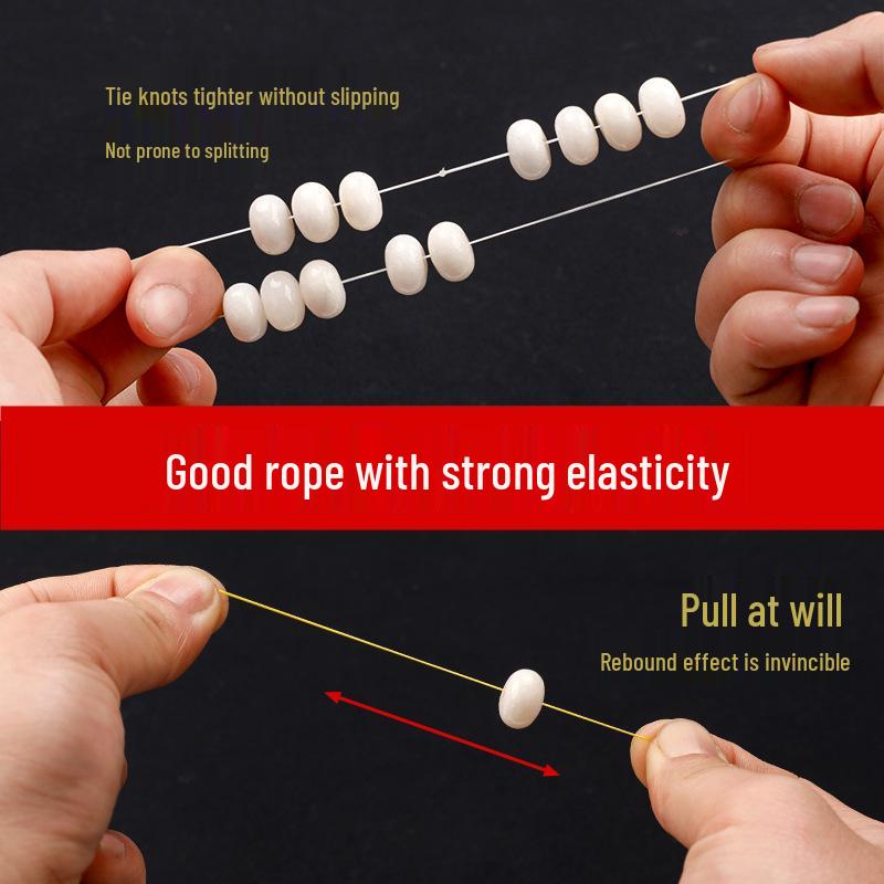 Elastic Cord Roll for Beading: 60m Bracelet & Pearl Thread