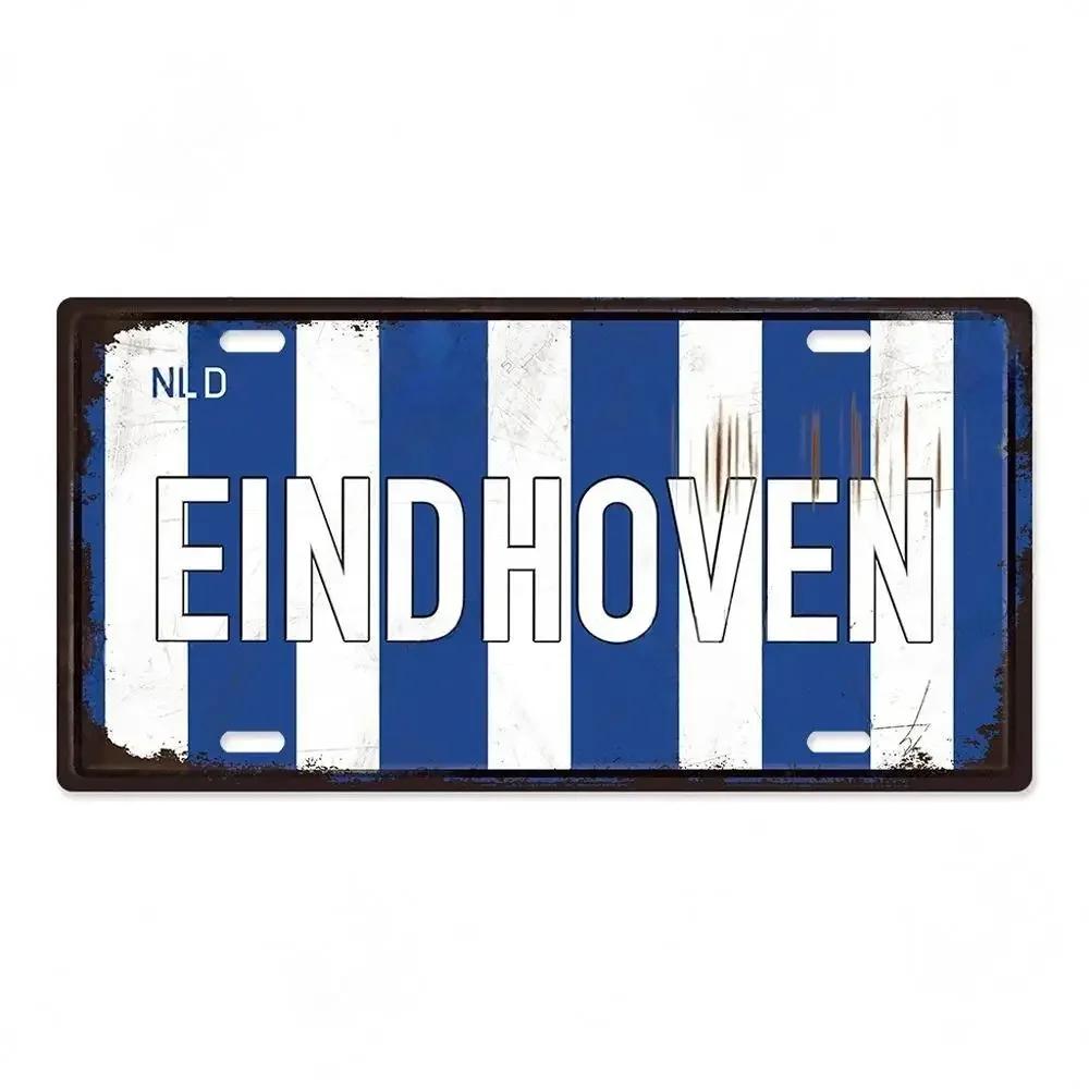 Vintage Famous City Metal Sign Licenses Plate Plaque Tin Sign for Man Cave Bar Pub Club Dad's Garage Workshop Wall Decoration