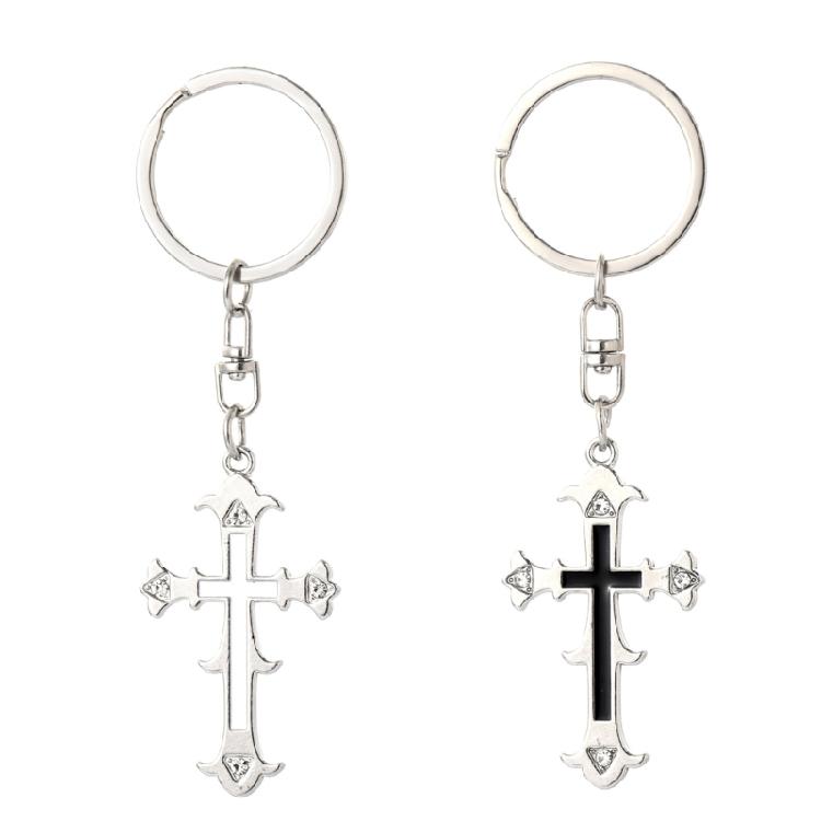 Vintage Cross Keychain Bag Pendant Backpack Decoration Couple Keysholder