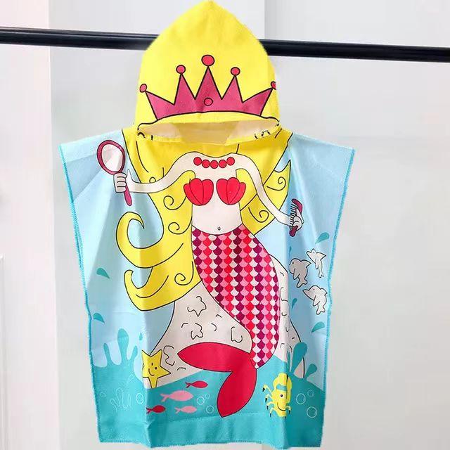 Animal Kids Quick Drying Coral Fleece Hooded Baby Bath Towel Set for Newborns Cartoon