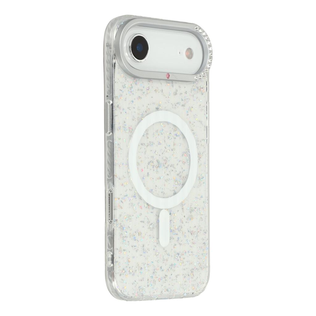 For iPhone Air Case Compatible with MagSafe IMD Glitter Glacier Texture TPU PC Phone Back Cover