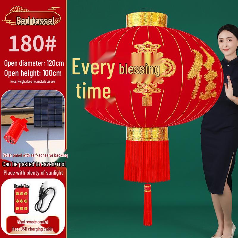 2026 New Style Red Lantern Pair for Main Entrance - Spring Festival Celebration Decor