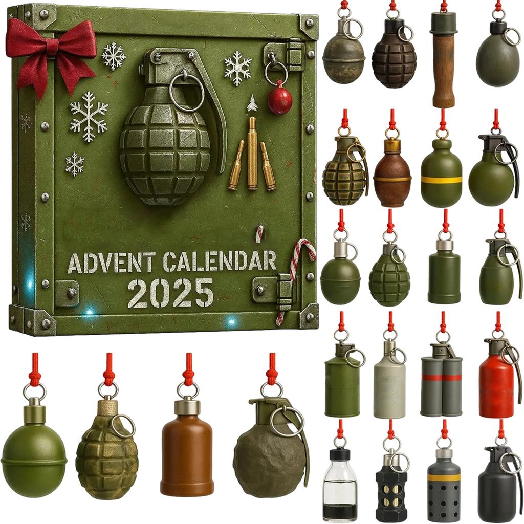2D Plane+airplane Box +24PC+ Fitness Decoration Advent Christmas Countdown Box Calendar