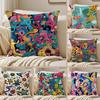 Cute graffiti Cushion Cover Pillowcase Antidustmite living Room Sofa Decor Cushion Room