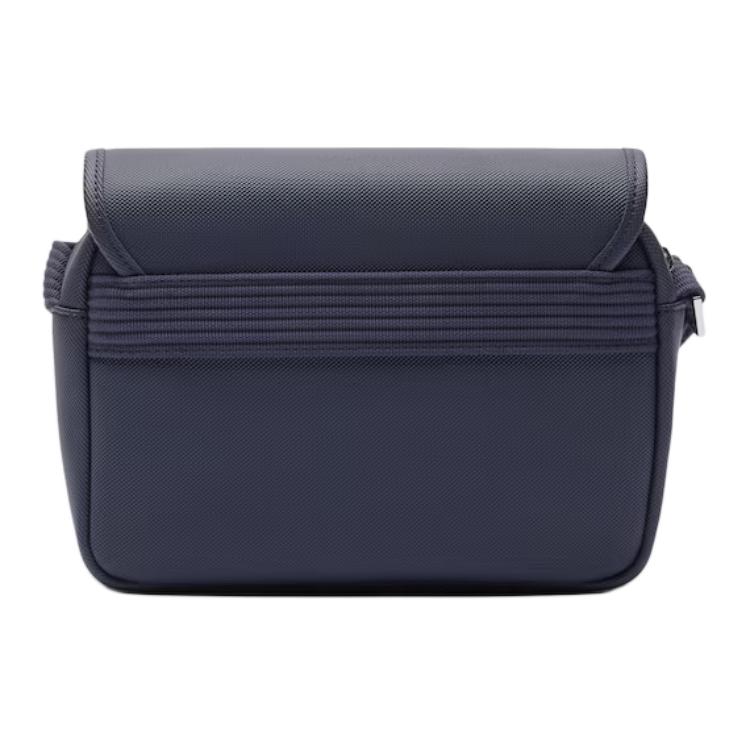 Lacoste Krokodil-Logo Verstellbarer Schultergurt Klappe Umhängetasche Herren Taschen Dunkelblau NH4858HC-021
