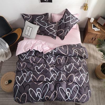 Conjunto de cama nórdico simples de quatro peças, lençol, conjunto de colcha de dormitório, conjunto de três peças