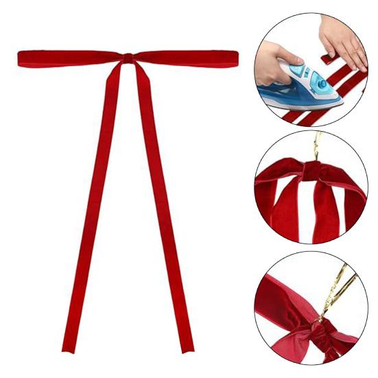 6Pcs Velvet Christmas Bows Extra Large Festive Ribbon Decor for Wreaths Tree Toppers Gift Wrapping Reusable Holiday Decorations