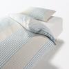 MUJI Cotton Soccer Weave Blue 76400752 Pillowcase, 50x70cm, Stripe,