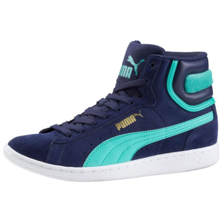 Puma Vikky Mid Durable Non-Slip Casual Sneakers Women Sneakers Blue 356716-03
