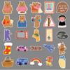 50 Korean Bear Doodle Cartoon Girl Heart Gauze Cute DIY Water Cup Suitcase Sticker Waterproof