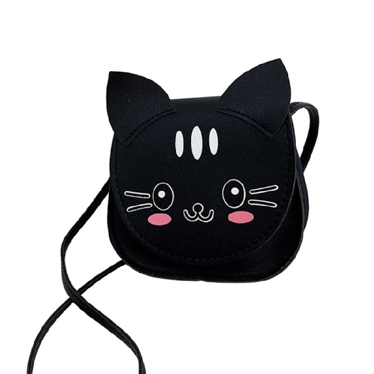 Unique Cats Pattern Shoulder Bag For Children Compact Size Adjustable Strap Crossbody Bags Girls Fashionable Mini Purse